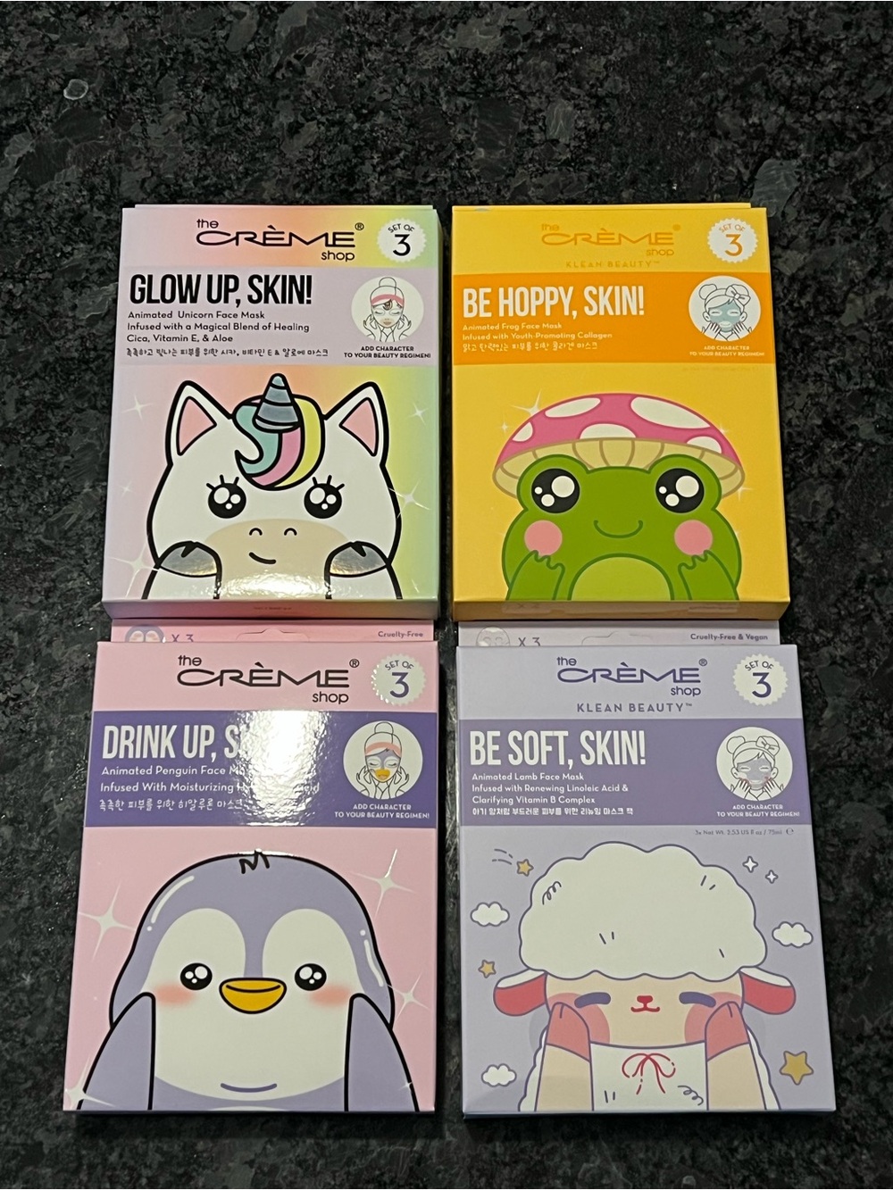 4 Boxes The Creme Shop Sheet Masks